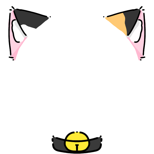 black collar calico cat ears Decoration